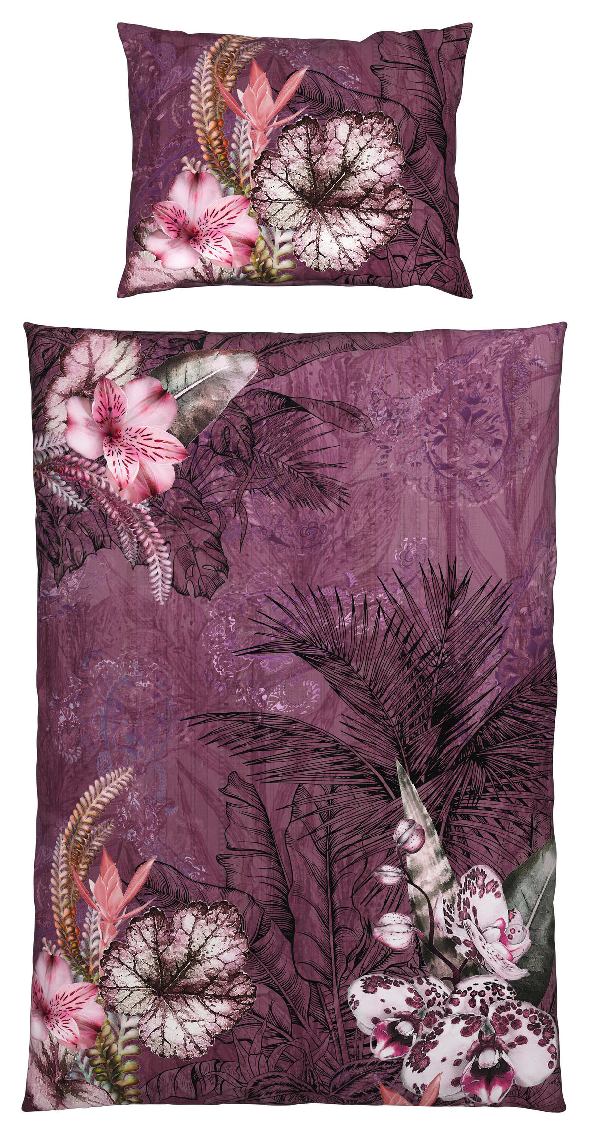 WENDEBETTWÄSCHE Renforcé 140/200 cm  - Mauve, Textil (140/200cm) - Esposa