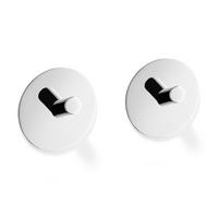 HANDTUCHHAKEN - Edelstahlfarben, Basics, Metall (4,5cm) - Zack