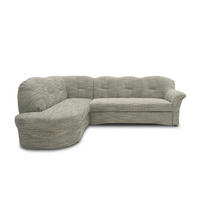 ECKSOFA Grau, Weiß Webstoff Schlaffunktion  - Schwarz/Weiß, KONVENTIONELL, Kunststoff/Textil (180/243cm) - MID.YOU