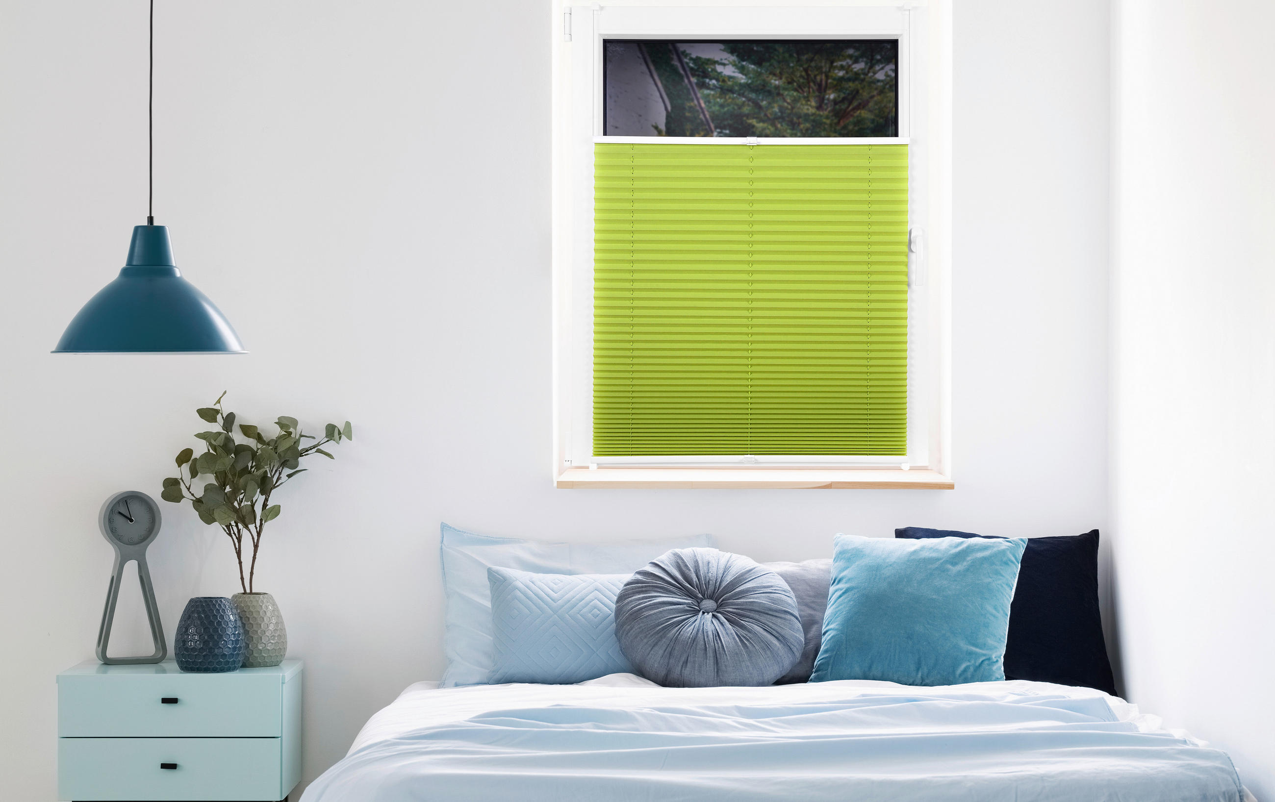 PLISSEE 100/130 cm  - Grün, Basics, Textil (100/130cm) - Homeware