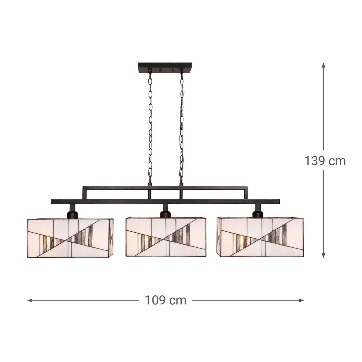 FÜGGŐLÁMPA  - fekete, Basics, fém (139/109/17.5cm)