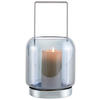 LATERNE - Grau, Design, Glas/Metall (12/22cm) - Ambia Home
