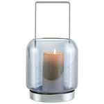 LATERNE - Grau, Design, Glas/Metall (12/22cm) - Ambia Home