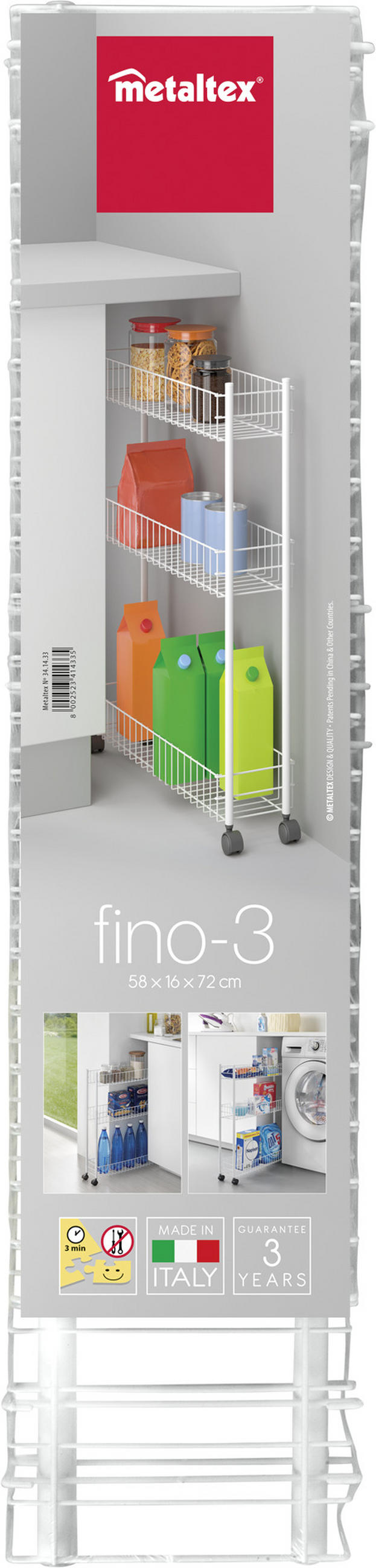 SET ORGANIZATOARE DE BUCĂTĂRI - alb, Basics, metal (58/16/72cm)