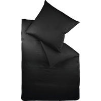 BETTWÄSCHE Makosatin 155/220 cm  - Schwarz, Basics, Textil (155/220cm) - Fleuresse