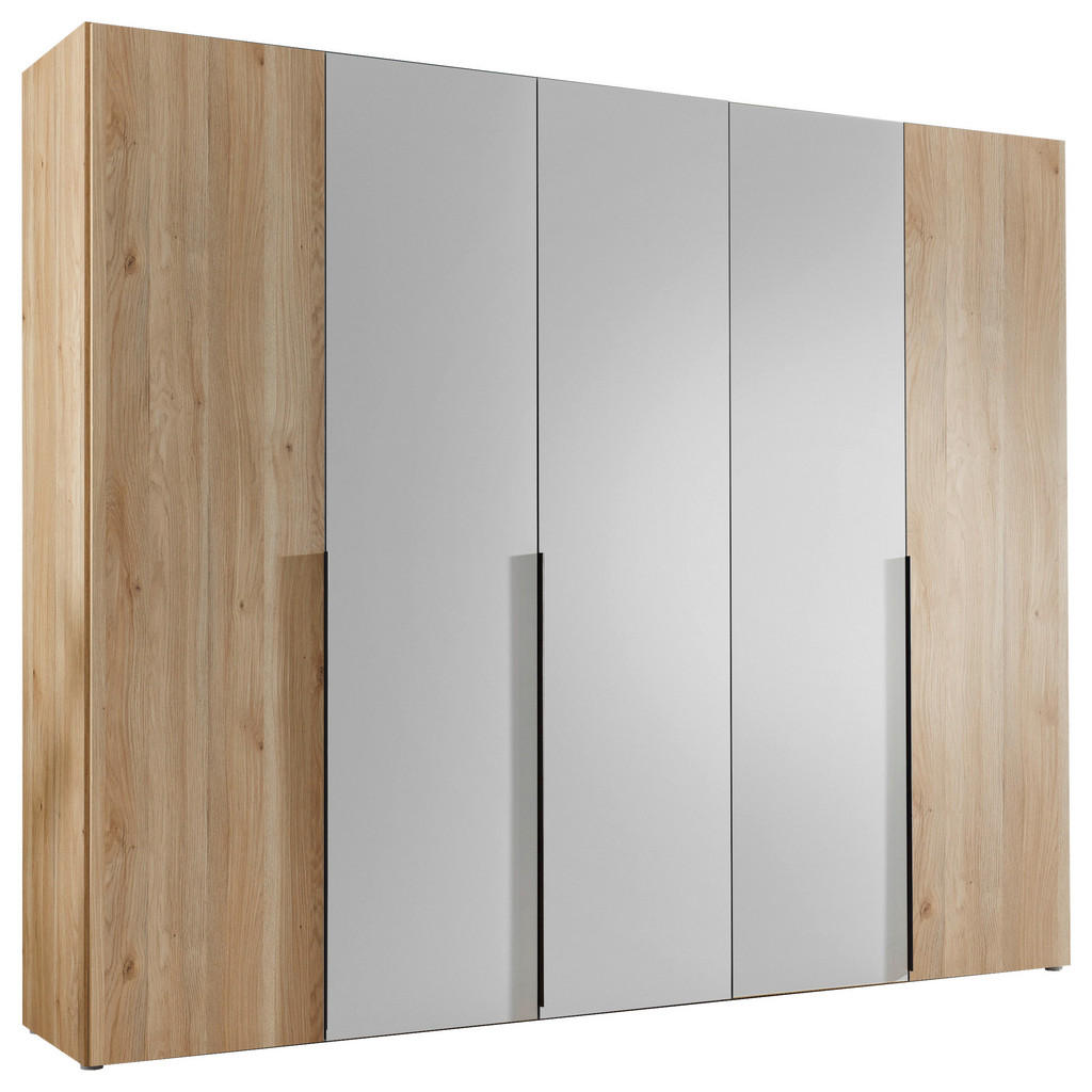 Carryhome ŠATNÍKOVÁ SKRIŇA, biela, farba duba, 249/210/53 cm