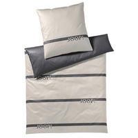 WENDEBETTWÄSCHE Logo Stripes Makosatin 135/200 cm  - Anthrazit/Grau, KONVENTIONELL, Textil (135/200cm) - Joop!