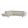 ECKSOFA in Drell Greige  - Greige, Modern, Textil/Metall (230/270cm) - MID.YOU