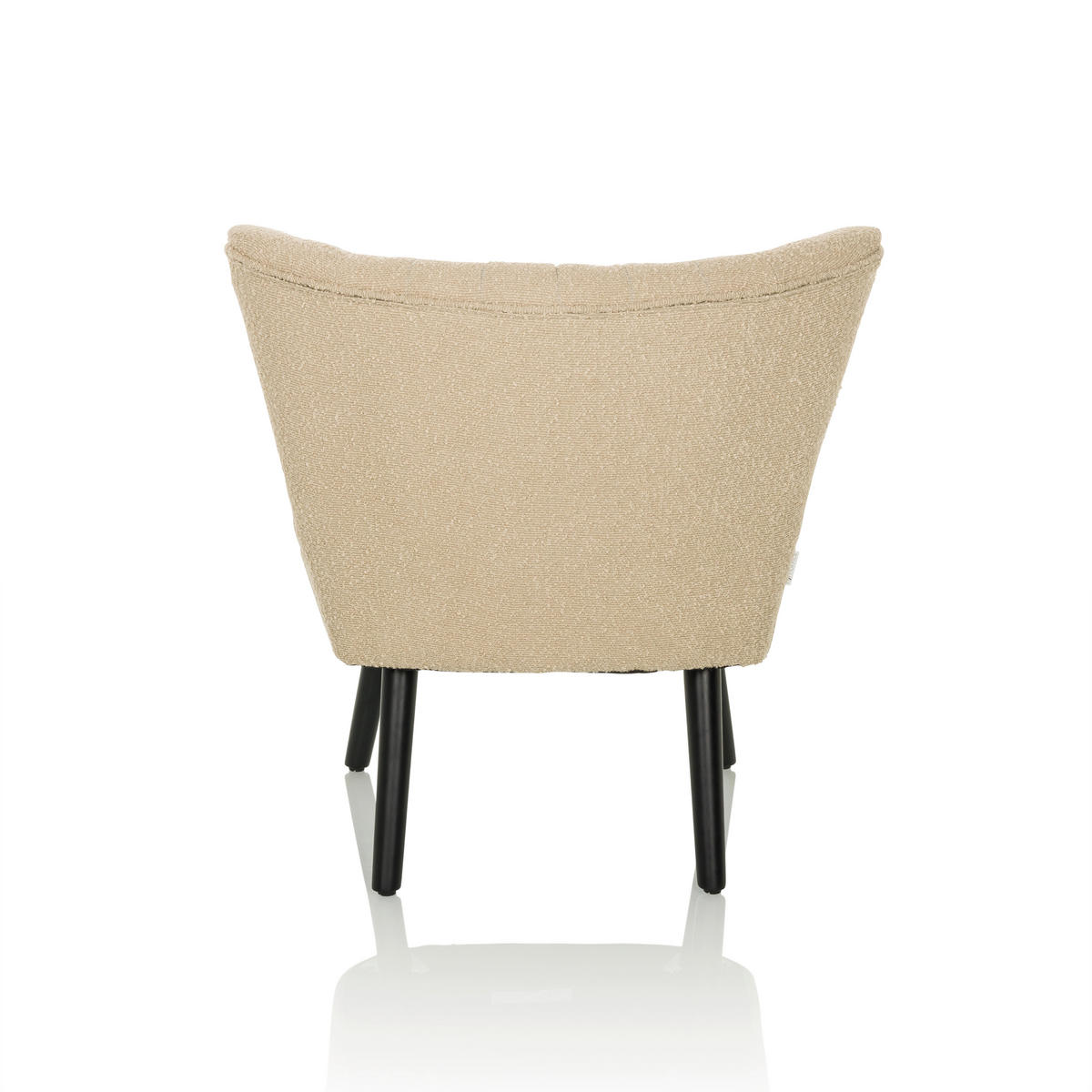 LOUNGESESSEL Bouclé Beige    - Beige/Schwarz, MODERN, Holz/Textil (72/77/65cm) - MID.YOU