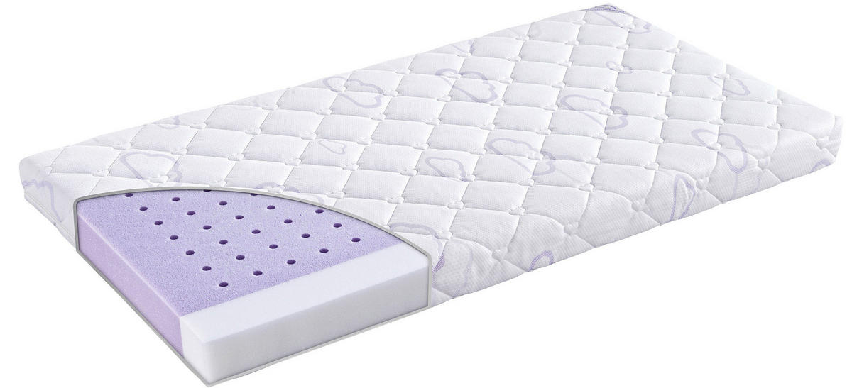 KINDERMATRATZE Silbermond 60/120 cm Höhe ca. 11 cm  - Basics, Textil (60/120cm) - Träumeland