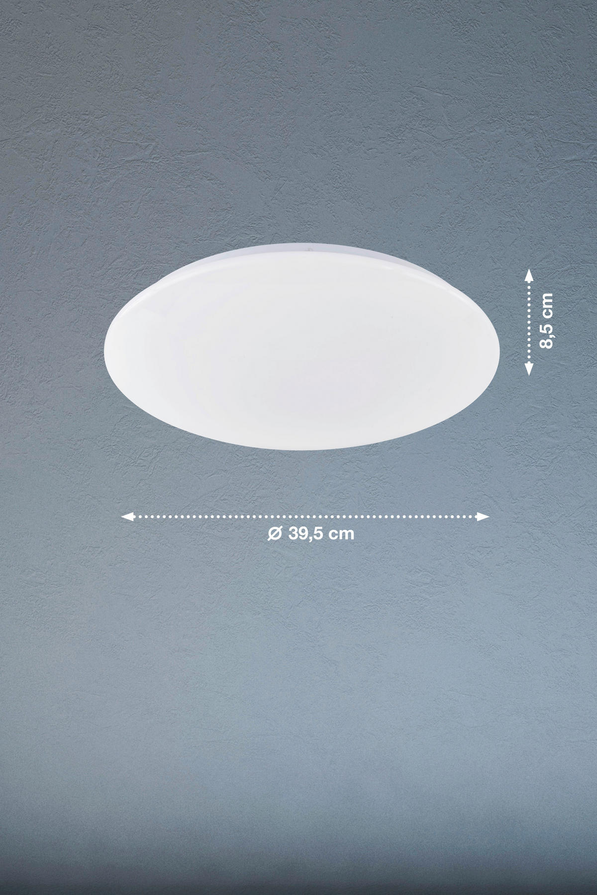 LED-DECKENLEUCHTE  39,5/8,5 cm    - Weiss Hochglanz/Weiss, Konventionell, Kunststoff (39,5/8,5cm) - Fischer & Honsel
