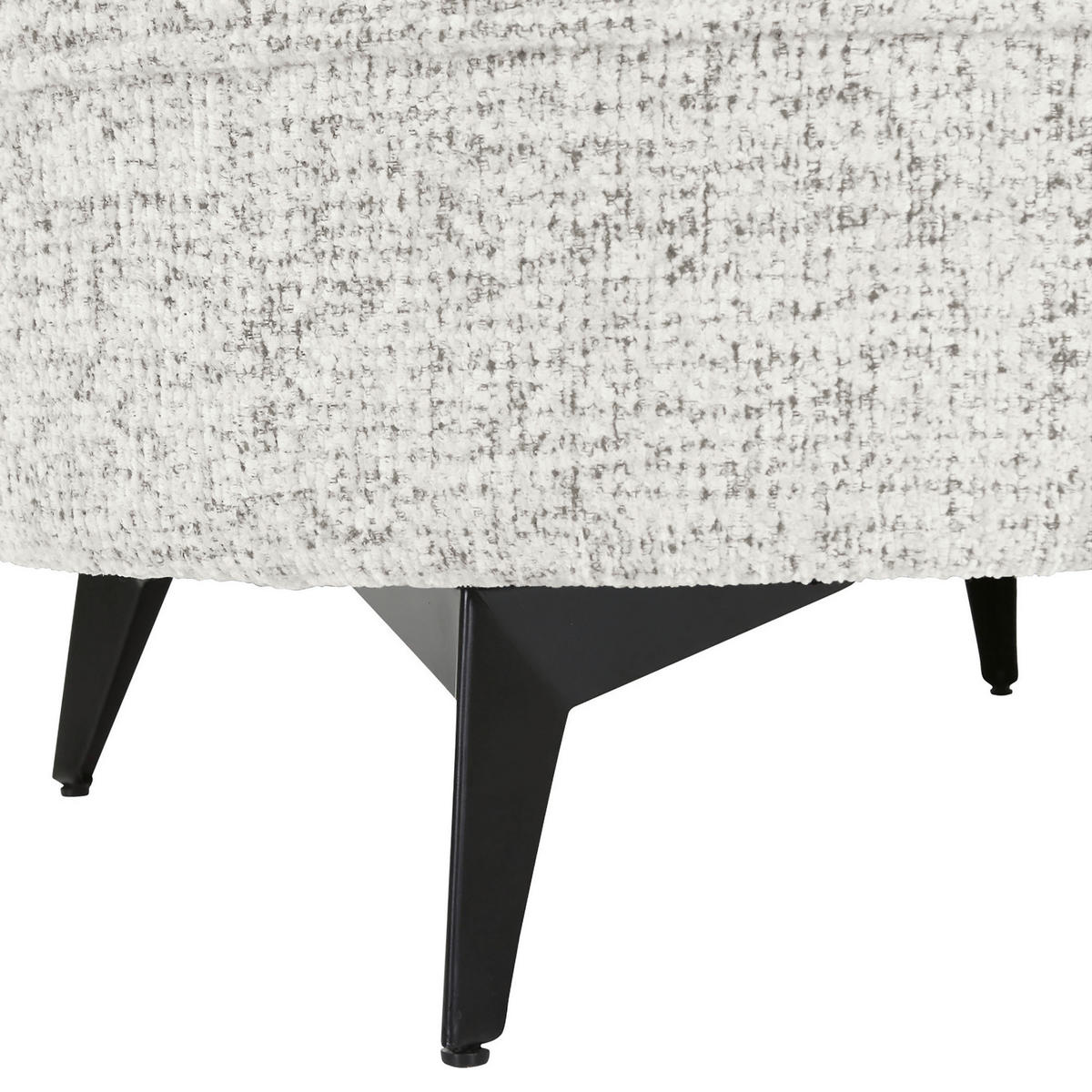 HOCKERTextil Beige  - Beige/Schwarz, Romantik / Landhaus, Textil/Metall (75/50/75cm) - Landscape