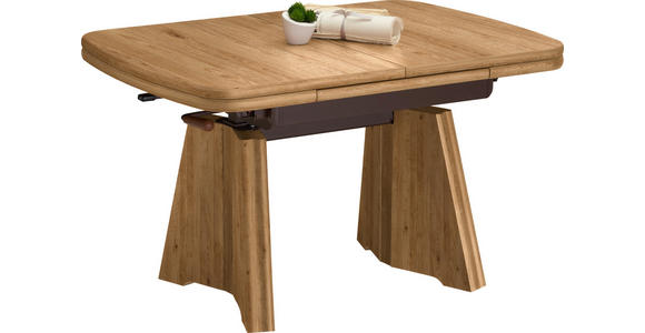 COUCHTISCH in Metall, Holzwerkstoff 90-131/65/56-75 cm  - Eichefarben, KONVENTIONELL, Holzwerkstoff/Metall (90-131/65/56-75cm) - Venda