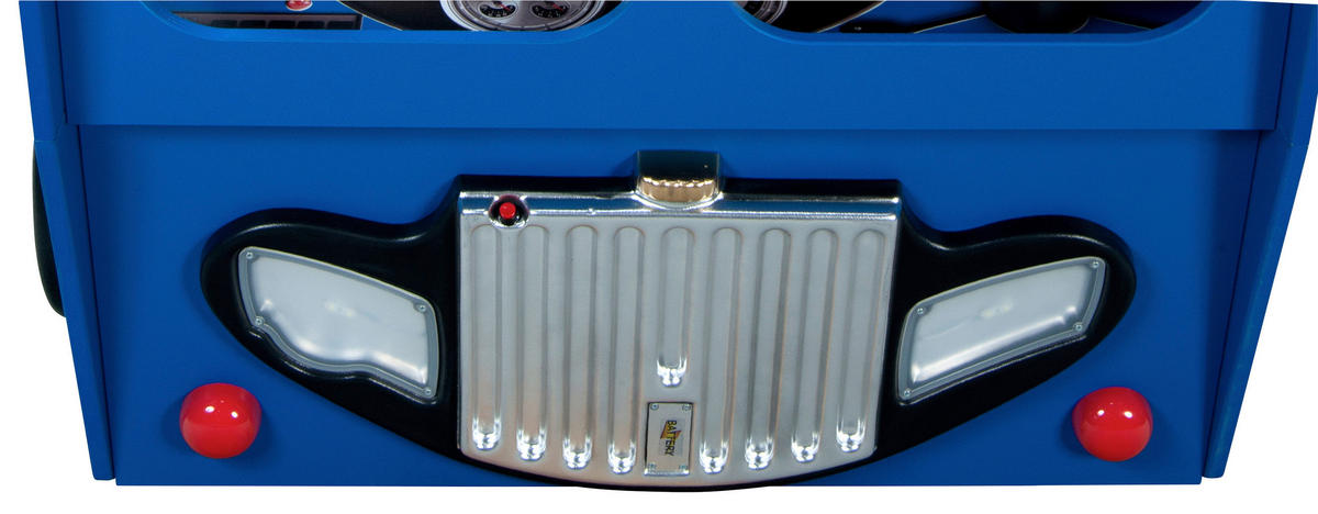 AUTOBETT 90/190 cm Blau Blau  - Blau/Weiß, LIFESTYLE, Holz/Holzwerkstoff (90/190cm) - Livetastic