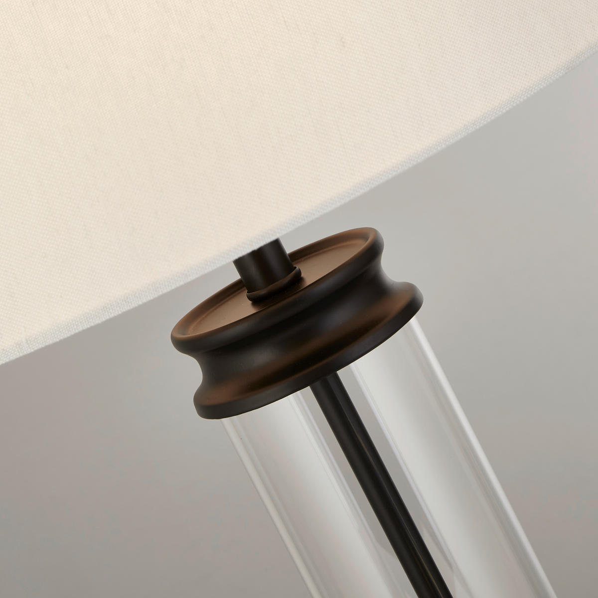 NAMIZNA SVETILKA  Pedestal      37/62 cm       - črna/bela, Konvencionalno, kovina/steklo (37/62cm)