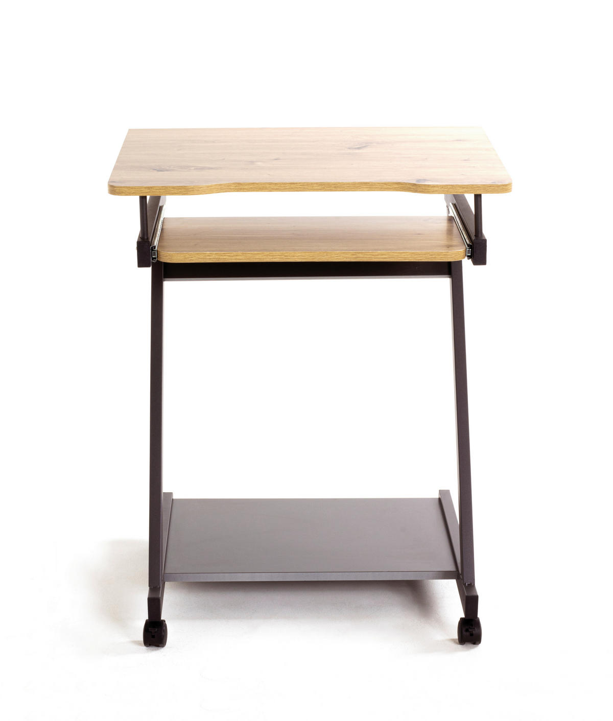 COMPUTERTISCH 60/49/76 cm  - Eichefarben/Anthrazit, Basics, Holzwerkstoff/Metall (60/49/76cm)