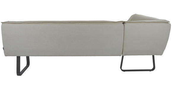 ECKBANK 178/237 cm Struktur Echtleder Schwarz, Beige   - Beige/Schwarz, Design, Leder/Textil (178/237cm) - Novel