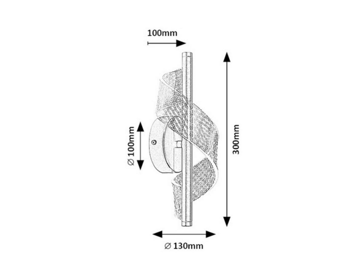 ZIDNA LED LAMPA Zofrael  - prozirna/zlatna, Dizajnerski, metal/plastika (13/30cm)