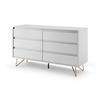 KOMMODE  in 120/70/40 cm  - Messingfarben/Weiß, Design, Holzwerkstoff/Metall (120/70/40cm) - Livetastic