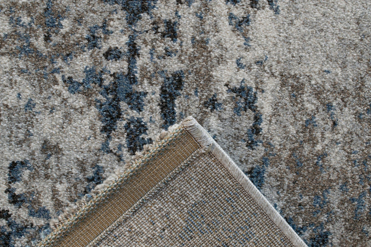 WEBTEPPICH  Wohnzimmer 80/150 cm Sorrent Blau, Grau, Silberfarben rechteckig  - Blau/Silberfarben, Design, Textil (80/150cm) - Novel