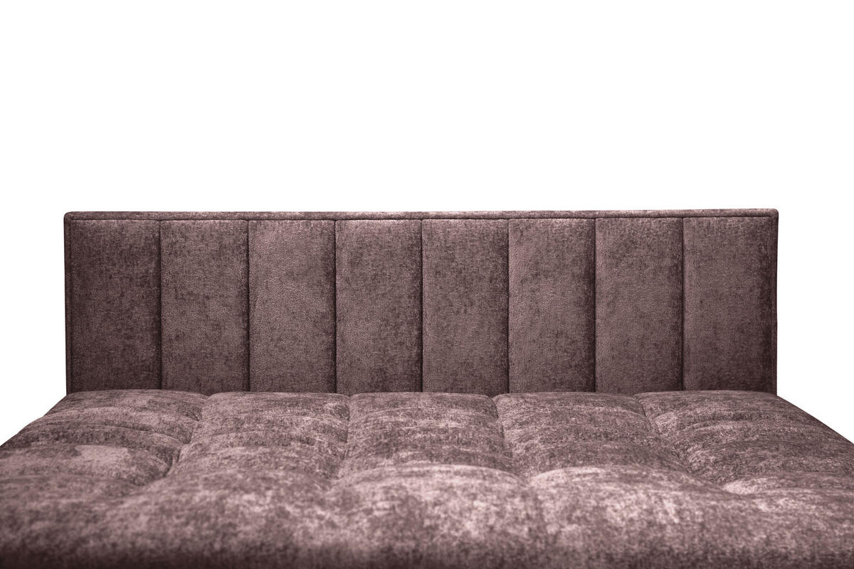 SCHLAFSOFA  mit Stoffauswahl, Schlafen auf Sitzhöhe Chenille Altrosa  - Schwarz/Altrosa, KONVENTIONELL, Kunststoff/Textil (166/93/106cm) - home24