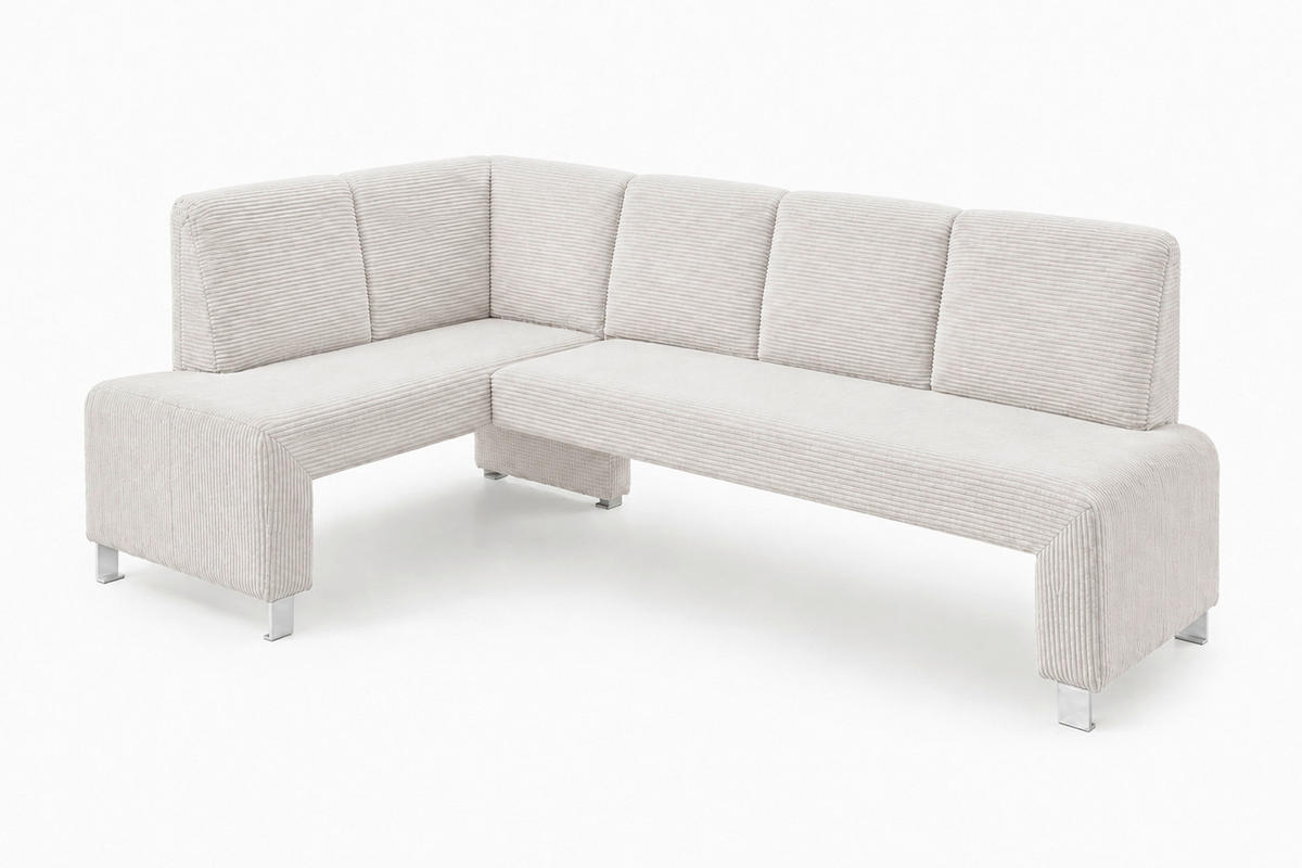KLUPA KUTNA  bež  drvo, tekstil, drvni materijal      - srebrne boje/bež, Moderno, drvni materijal/drvo (243/158cm) - Livetastic