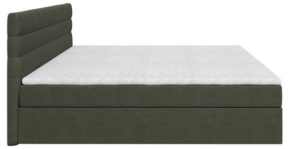 BOXBETT 160/200 cm  in Dunkelgrün  - Dunkelgrün/Schwarz, KONVENTIONELL, Holz/Kunststoff (160/200cm) - Carryhome