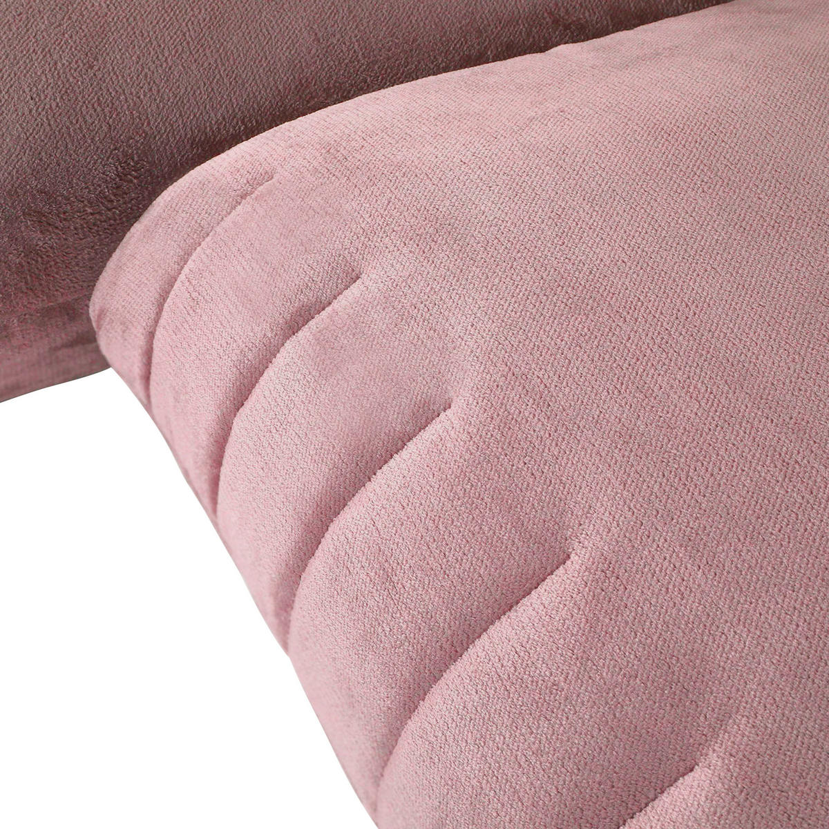 HÖRNSOFFA i plysch rosa  - svart/rosa, Klassisk, textil/plast (170/270cm) - MID.YOU