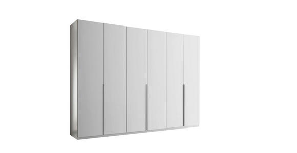 DREHTÜRENSCHRANK 302/225/58 cm,  in Weiß, 6-türig  - Schwarz/Weiß, MODERN, Holzwerkstoff/Metall (302/225/58cm) - Xora