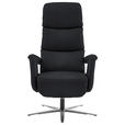 RELAXSESSEL in Leder Anthrazit  - Edelstahlfarben/Anthrazit, Design, Leder/Metall (76/119/86cm) - Dieter Knoll