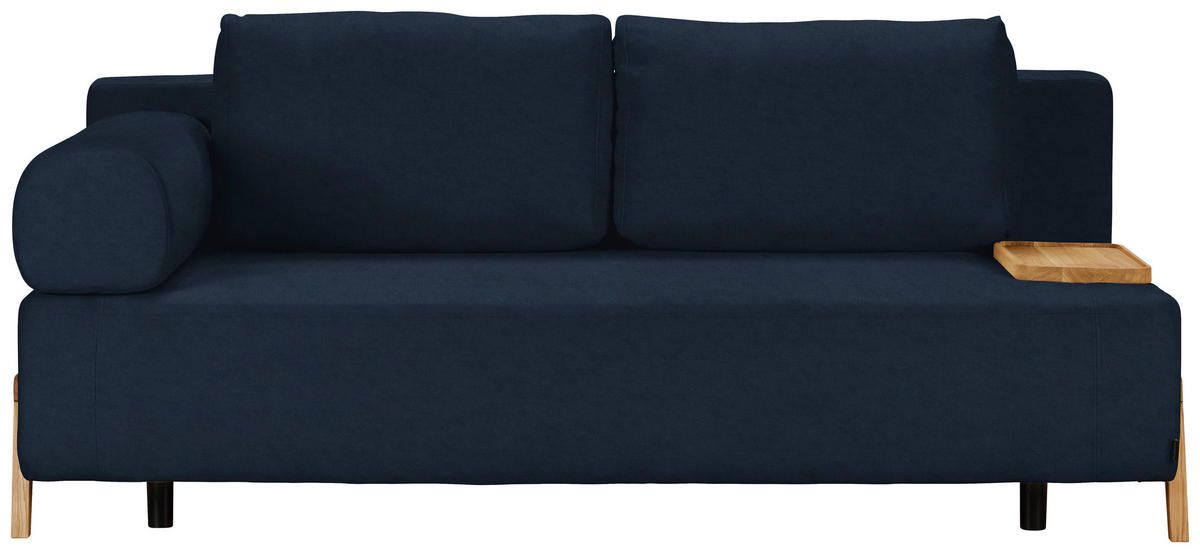 SCHLAFSOFA in Holz, Textil Dunkelblau  - Naturfarben/Dunkelblau, Design, Holz/Textil (211/88/102cm) - Niels Andersson