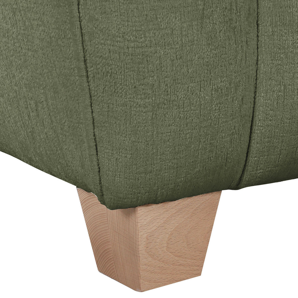 2-SITZER-SOFA Chenille Grün  - Naturfarben/Grün, KONVENTIONELL, Holz/Textil (185/72/95cm) - Milino