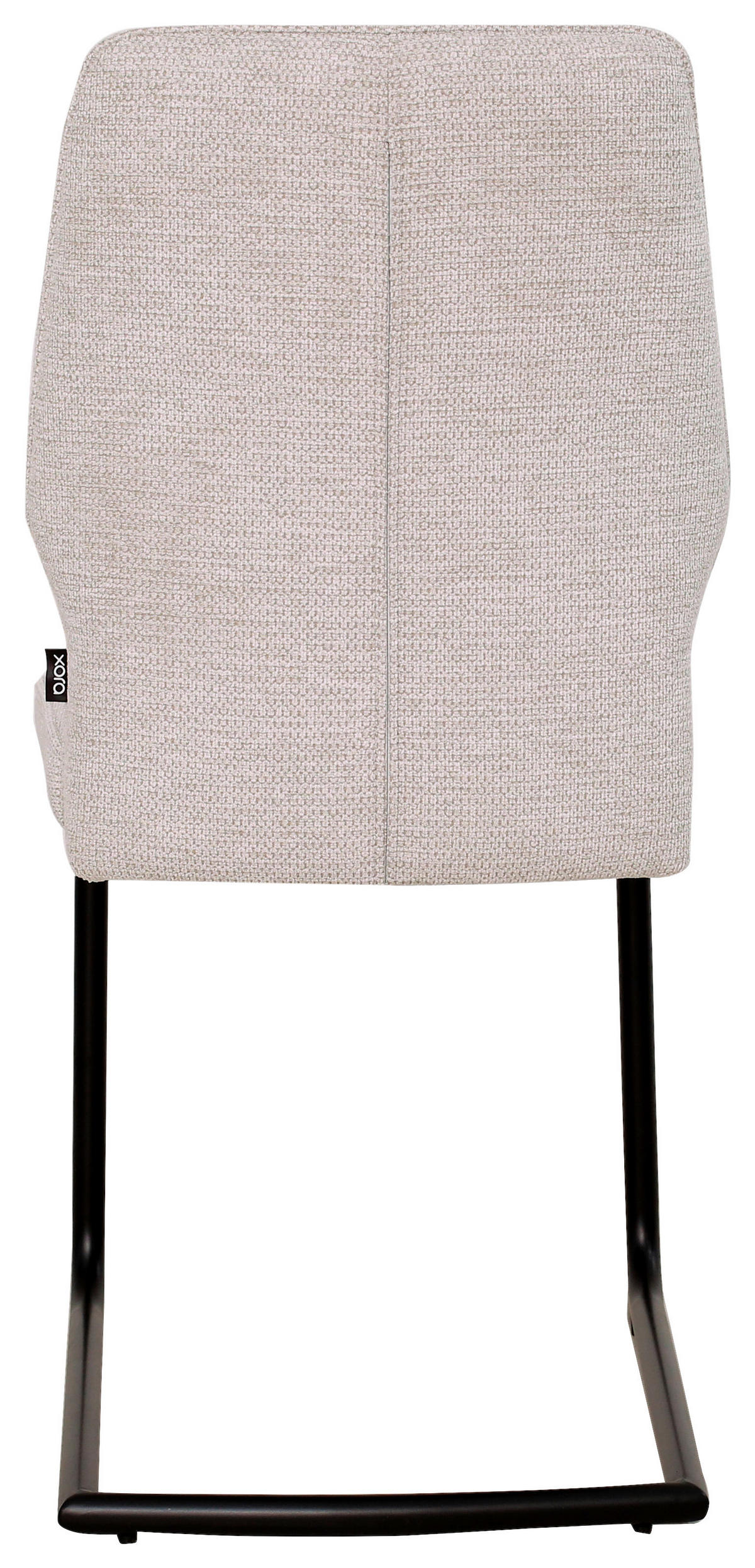 SZÁNKÓTALPAS SZÉK fém, textil bézs  - bézs/fekete, Design, textil/fém (45/91/62cm) - Xora