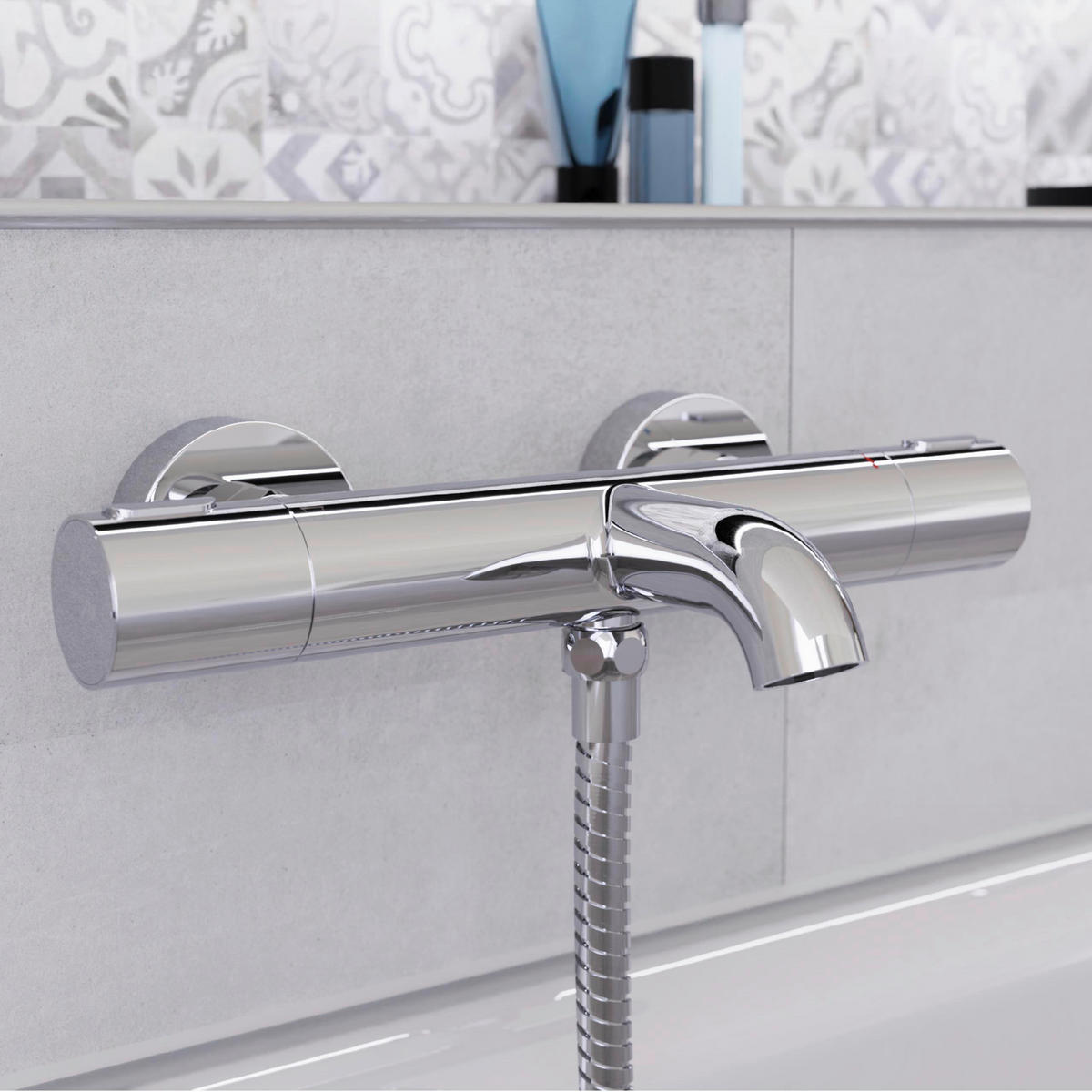 BADEWANNENARMATUR  - Chromfarben, Basics, Metall (28,5/4/17cm) - Schütte