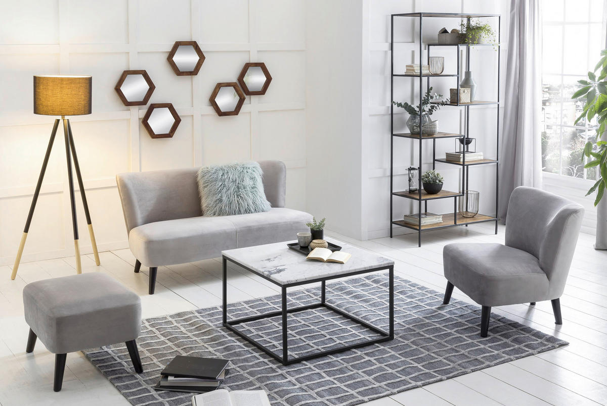 SPIEGEL 35/35/4 cm  - Naturfarben, Design, Glas/Holz (35/35/4cm) - MID.YOU