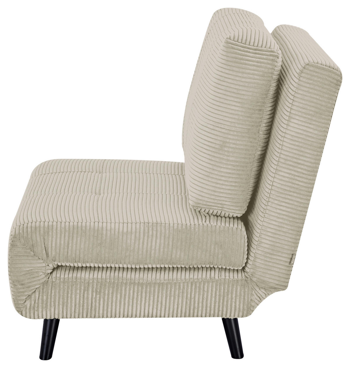 SCHLAFSESSEL Cord Beige    - Beige/Schwarz, Design, Holz/Textil (100/82/91cm) - Ti'me