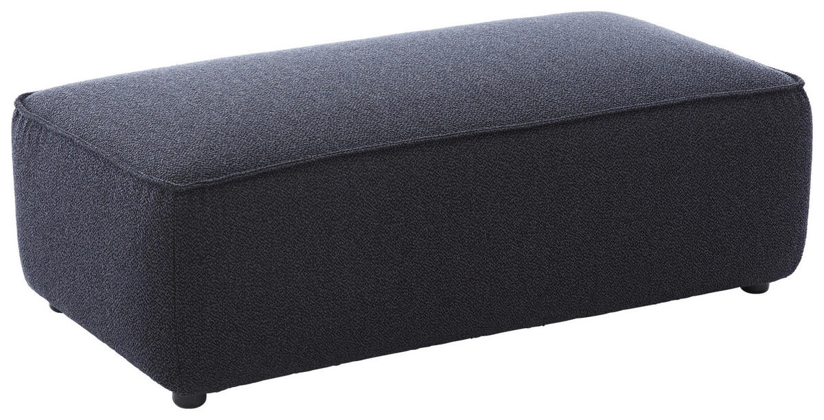 ECKSOFA in Flachgewebe Dunkelblau  - Schwarz/Dunkelblau, Design, Kunststoff/Textil (164/341cm) - W.Schillig