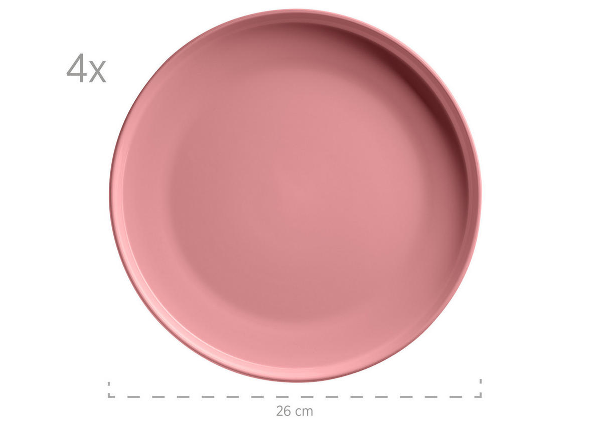 KOMBISERVICE Alenia 16-teilig  - Rosa, Basics, Keramik - Mäser
