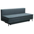 SCHLAFSOFA in Webstoff Blau  - Blau/Schwarz, Design, Kunststoff/Textil (200/90/100cm) - Venda