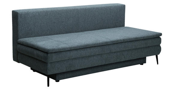 SCHLAFSOFA in Webstoff Blau  - Blau/Schwarz, Design, Kunststoff/Textil (200/90/100cm) - Venda