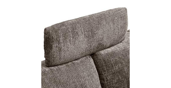 ECKSOFA Taupe Chenille  - Taupe/Schwarz, KONVENTIONELL, Textil/Metall (291/153cm) - Hom`in