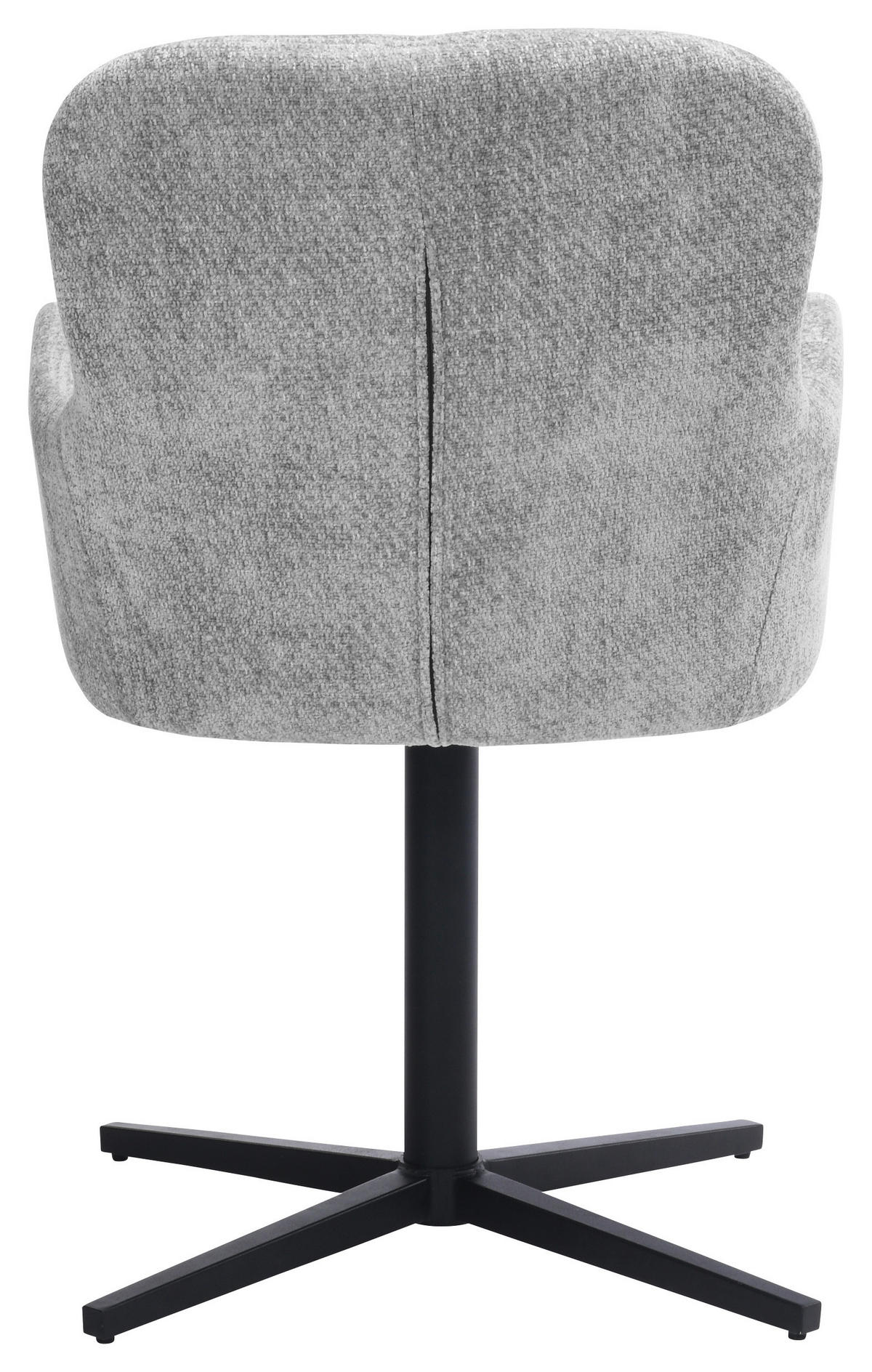 ARMLEHNSTUHL  in Eisen Chenille  - Schwarz/Grau, MODERN, Holz/Textil (57/85/63cm) - Livetastic