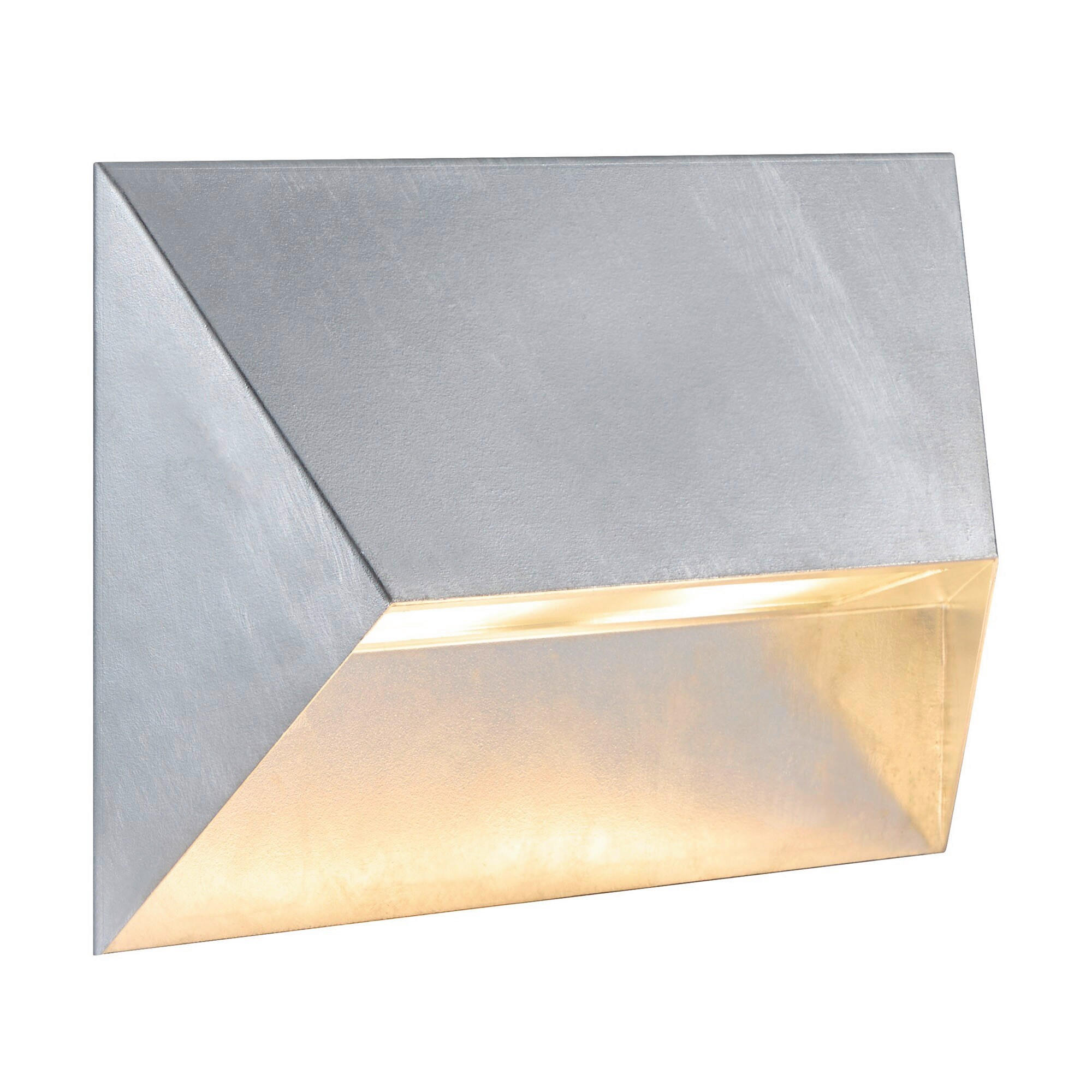 AUSSENWANDLEUCHTE Pontio 19/9/27 cm  - Zinkfarben, Design, Metall (19/9/27cm) - Nordlux