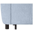 SCHLAFSOFA Chenille Hellblau  - Schwarz/Hellblau, KONVENTIONELL, Kunststoff/Textil (161/90/108cm) - Carryhome