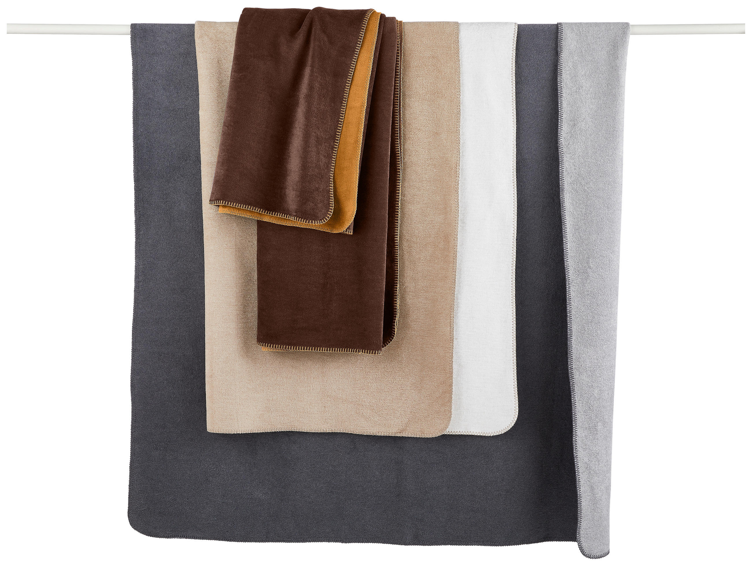 WOHNDECKE DE VELA 150/200 cm  - Naturfarben/Weiß, Basics, Textil (150/200cm) - Novel