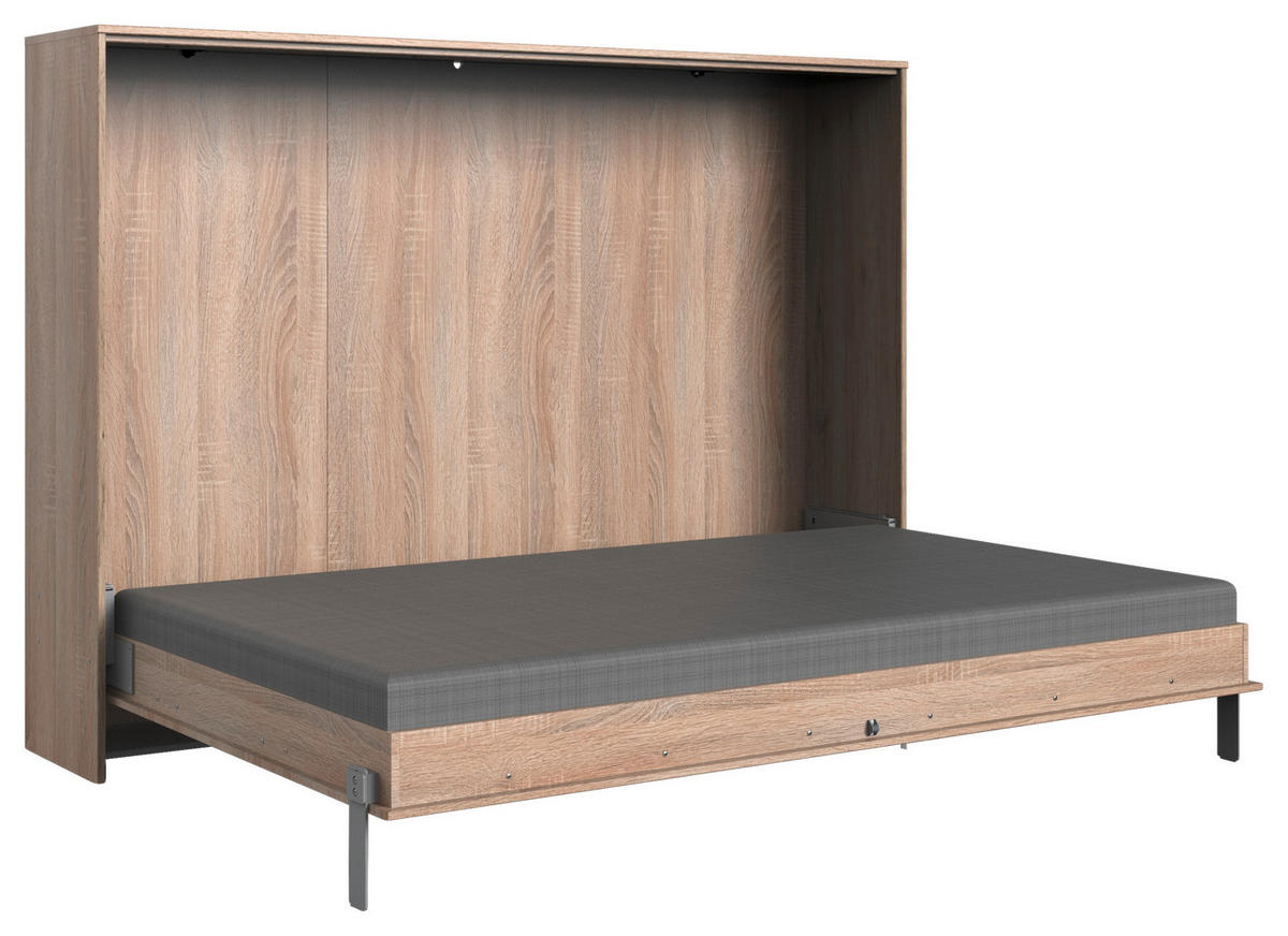 SCHRANKBETT 140/200 cm Eichefarben  - Eichefarben, Konventionell, Holz/Holzwerkstoff (140/200cm) - MID.YOU