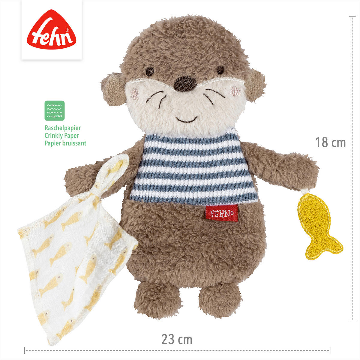 KUSCHELTIER Otter Theo  - Multicolor, Basics, Textil (18/14,5/1,5cm) - Fehn