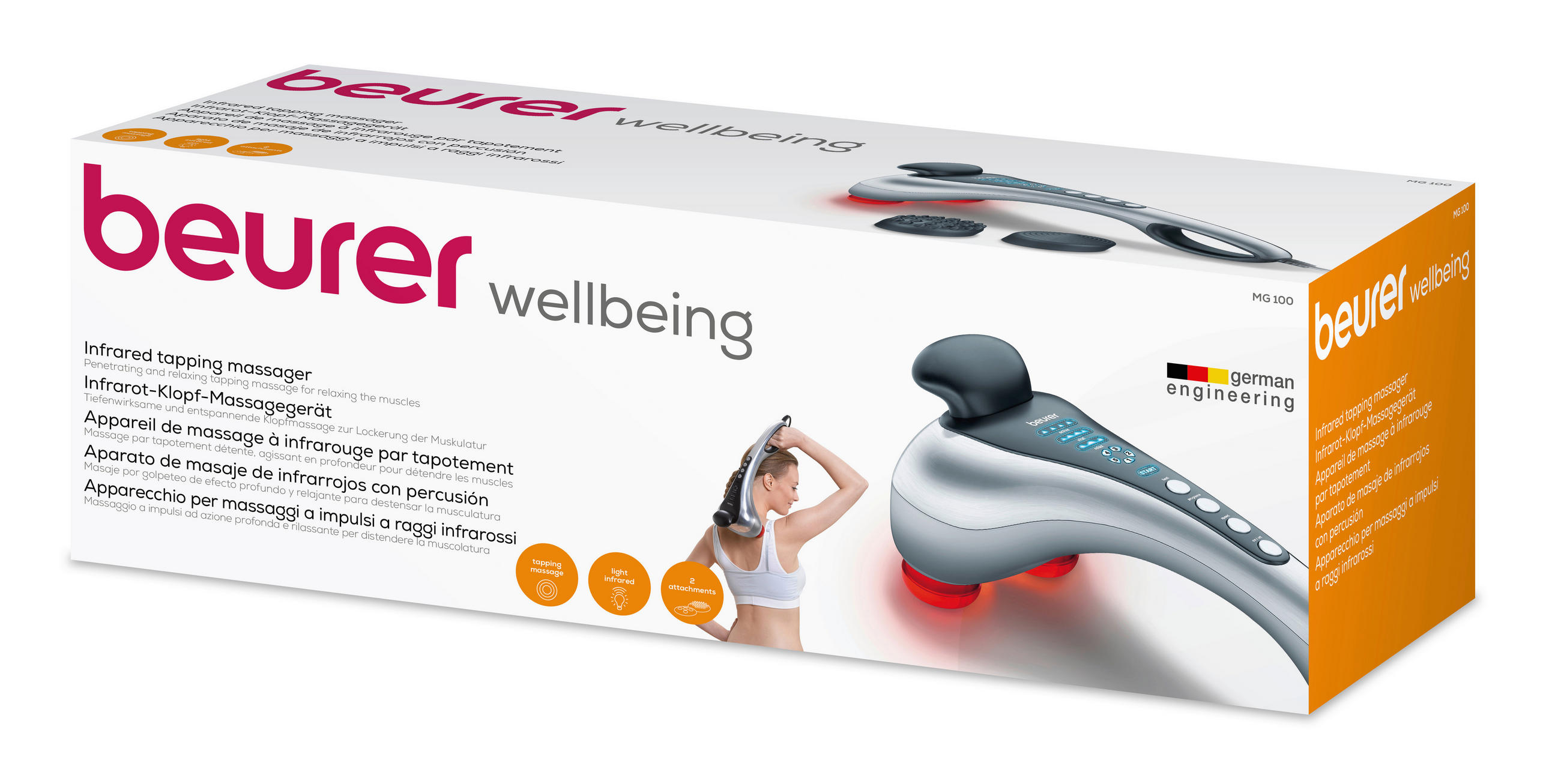 HANDMASSAGEGERÄT - Hellgrau, Basics (17/17/51cm) - Beurer