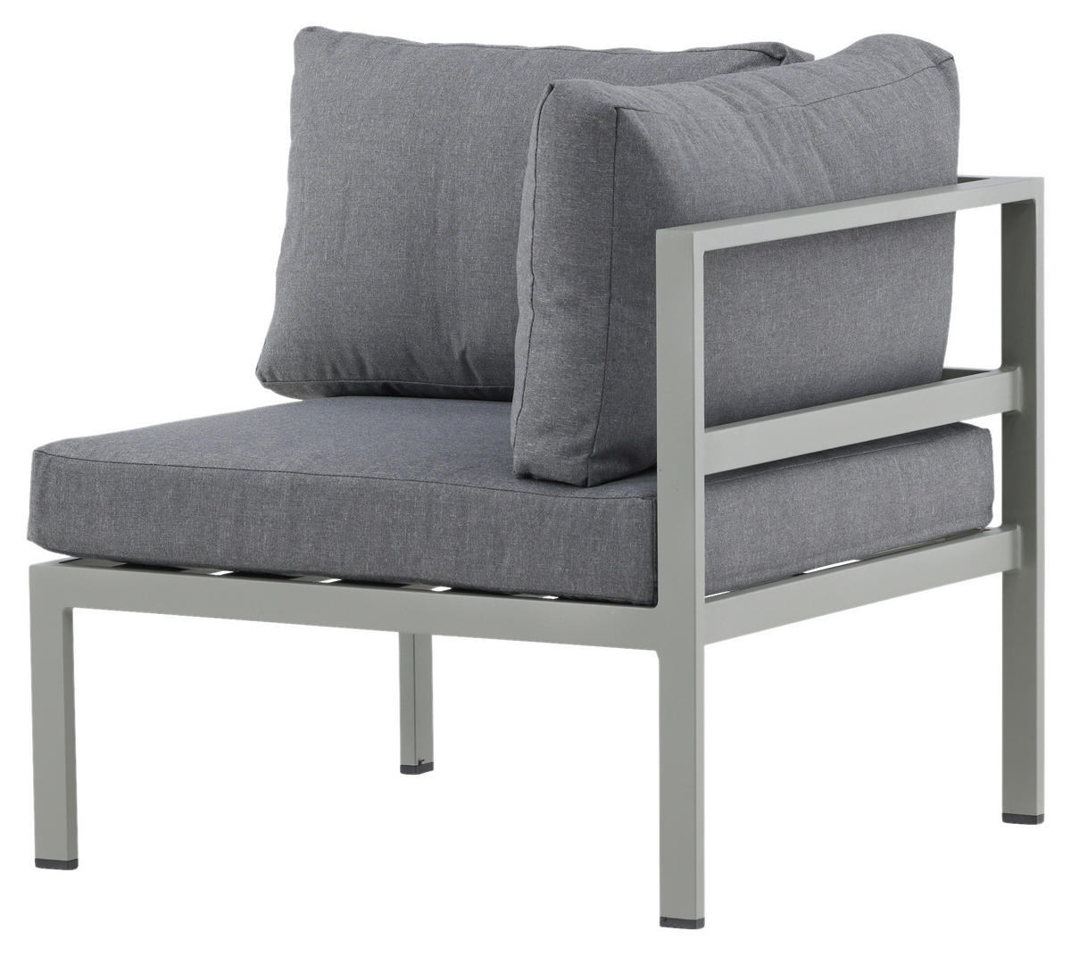 LOUNGEGRUPP HÖRNMODUL  - grå/pastellgrön, Klassisk, metall (74/65/74cm) - Gardenson