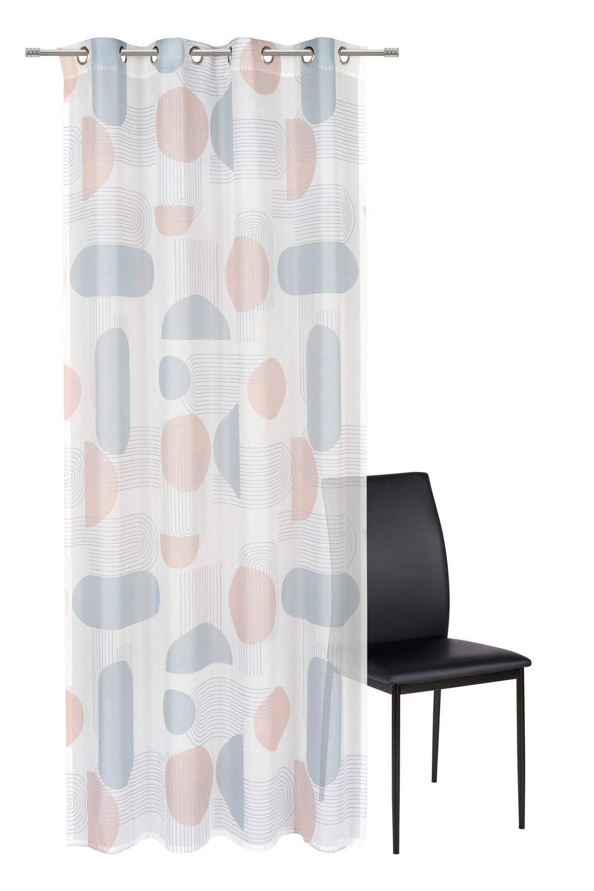 ZAVESA SA KARIKAMA narandžasta, mintzelena - mintzelena/narandžasta, Dizajnerski, tekstil (140/245cm) - Esposa